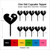 TA1181 Broken Heart Silhouette Party Wedding Birthday Acrylic Cupcake Toppers Decor 10 pcs