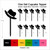 TA1183 Traveller Hat Silhouette Party Wedding Birthday Acrylic Cupcake Toppers Decor 10 pcs