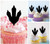 TA1189 Penguin Footprint Silhouette Party Wedding Birthday Acrylic Cupcake Toppers Decor 10 pcs