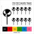 TA1191 Beach Ball Silhouette Party Wedding Birthday Acrylic Cupcake Toppers Decor 10 pcs