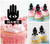 TA1193 Hamsa Hand Silhouette Party Wedding Birthday Acrylic Cupcake Toppers Decor 10 pcs