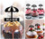 TA1197 Beach Umbrella Silhouette Party Wedding Birthday Acrylic Cupcake Toppers Decor 10 pcs