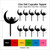 TA1199 Islam Crescent Moon Silhouette Party Wedding Birthday Acrylic Cupcake Toppers Decor 10 pcs