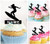 TA1201 Surfer Girl Silhouette Party Wedding Birthday Acrylic Cupcake Toppers Decor 10 pcs