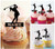 TA1202 Golf Lady Silhouette Party Wedding Birthday Acrylic Cupcake Toppers Decor 10 pcs