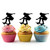 TA1203 Skateboard Girl Silhouette Party Wedding Birthday Acrylic Cupcake Toppers Decor 10 pcs