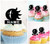 TA1204 Moon Sun Silhouette Party Wedding Birthday Acrylic Cupcake Toppers Decor 10 pcs