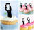 TA1218 Hand Mobile Phone Silhouette Party Wedding Birthday Acrylic Cupcake Toppers Decor 10 pcs