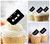 TA1225 Cassette Tape Silhouette Party Wedding Birthday Acrylic Cupcake Toppers Decor 10 pcs