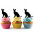 TA1234 Cornish Rex Cat Silhouette Party Wedding Birthday Acrylic Cupcake Toppers Decor 10 pcs