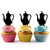 TA1235 Coffee Teapot Silhouette Party Wedding Birthday Acrylic Cupcake Toppers Decor 10 pcs