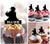 TA1247 Hippopotamus Wild Animal Silhouette Party Wedding Birthday Acrylic Cupcake Toppers Decor 10 pcs