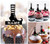 TA1257 Witch Boot Silhouette Party Wedding Birthday Acrylic Cupcake Toppers Decor 10 pcs