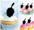 TA1258 Durian Fruit Silhouette Party Wedding Birthday Acrylic Cupcake Toppers Decor 10 pcs