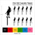 TA1260 Pinocchio Silhouette Party Wedding Birthday Acrylic Cupcake Toppers Decor 10 pcs