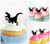 TA1261 Raptor Dinosaur Silhouette Party Wedding Birthday Acrylic Cupcake Toppers Decor 10 pcs