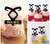 TA1272 Angelic Power Symbol Silhouette Party Wedding Birthday Acrylic Cupcake Toppers Decor 10 pcs