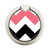 S1849 Pink Black Chevron Zigzag Graphic Ring Holder and Pop Up Grip