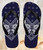 FA0527 Navy Blue Bandana Pattern Beach Slippers Sandals Flip Flops Unisex