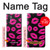 S2933 Pink Lips Kisses on Black Case For Samsung Galaxy Note 10 Plus