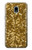 S3388 Gold Glitter Graphic Print Case For Samsung Galaxy J3 (2018), J3 Star, J3 V 3rd Gen, J3 Orbit, J3 Achieve, Express Prime 3, Amp Prime 3
