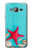 S3428 Aqua Wood Starfish Shell Case For Samsung Galaxy J3 (2016)