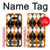 S3421 Black Orange White Argyle Plaid Case For LG G8 ThinQ
