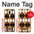 S3421 Black Orange White Argyle Plaid Case For LG G7 ThinQ