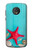 S3428 Aqua Wood Starfish Shell Case For Motorola Moto G6