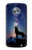 S3555 Wolf Howling Million Star Case For Motorola Moto X4