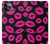 S2933 Pink Lips Kisses on Black Case For iPhone 11 Pro Max