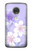 S2361 Purple White Flowers Case For Motorola Moto G7, Moto G7 Plus