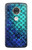 S3047 Green Mermaid Fish Scale Case For Motorola Moto G7, Moto G7 Plus