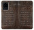 S2850 Brown Skin Alligator Graphic Printed Case For Samsung Galaxy S20 Ultra