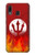 S2803 Fire Red Devil Spear Symbol Case For Samsung Galaxy A20, Galaxy A30
