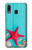 S3428 Aqua Wood Starfish Shell Case For Samsung Galaxy A20, Galaxy A30 S3428 Aqua Wood Starfish Shell Case For Samsung Galaxy A20, Galaxy A30