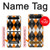 S3421 Black Orange White Argyle Plaid Case For Samsung Galaxy Z Flip 5G