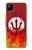 S2803 Fire Red Devil Spear Symbol Case For Google Pixel 4a