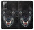 S2823 Black Wolf Blue Eyes Face Case For Samsung Galaxy Note 20
