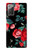 S3112 Rose Floral Pattern Black Case For Samsung Galaxy Note 20