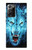 S0752 Blue Fire Grim Wolf Case For Samsung Galaxy Note 20 Ultra, Ultra 5G