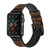 CA0065 Rust Texture Leather & Silicone Smart Watch Band Strap For Apple Watch iWatch