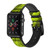 CA0097 Green Snake Leather & Silicone Smart Watch Band Strap For Apple Watch iWatch