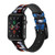 CA0169 Vampire Skull Leather & Silicone Smart Watch Band Strap For Apple Watch iWatch