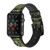 CA0218 Peacock Feather Leather & Silicone Smart Watch Band Strap For Apple Watch iWatch