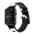 CA0229 Seamless Cow Pattern Leather & Silicone Smart Watch Band Strap For Apple Watch iWatch