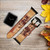 CA0340 Dragon Metal Texture Graphic Printed Leather & Silicone Smart Watch Band Strap For Apple Watch iWatch