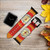 CA0438 Vintage Orange Bakelite Radio Leather & Silicone Smart Watch Band Strap For Apple Watch iWatch