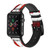 CA0468 Christmas Santa Red Suit Leather & Silicone Smart Watch Band Strap For Apple Watch iWatch