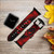 CA0493 Red Rose Leather & Silicone Smart Watch Band Strap For Apple Watch iWatch